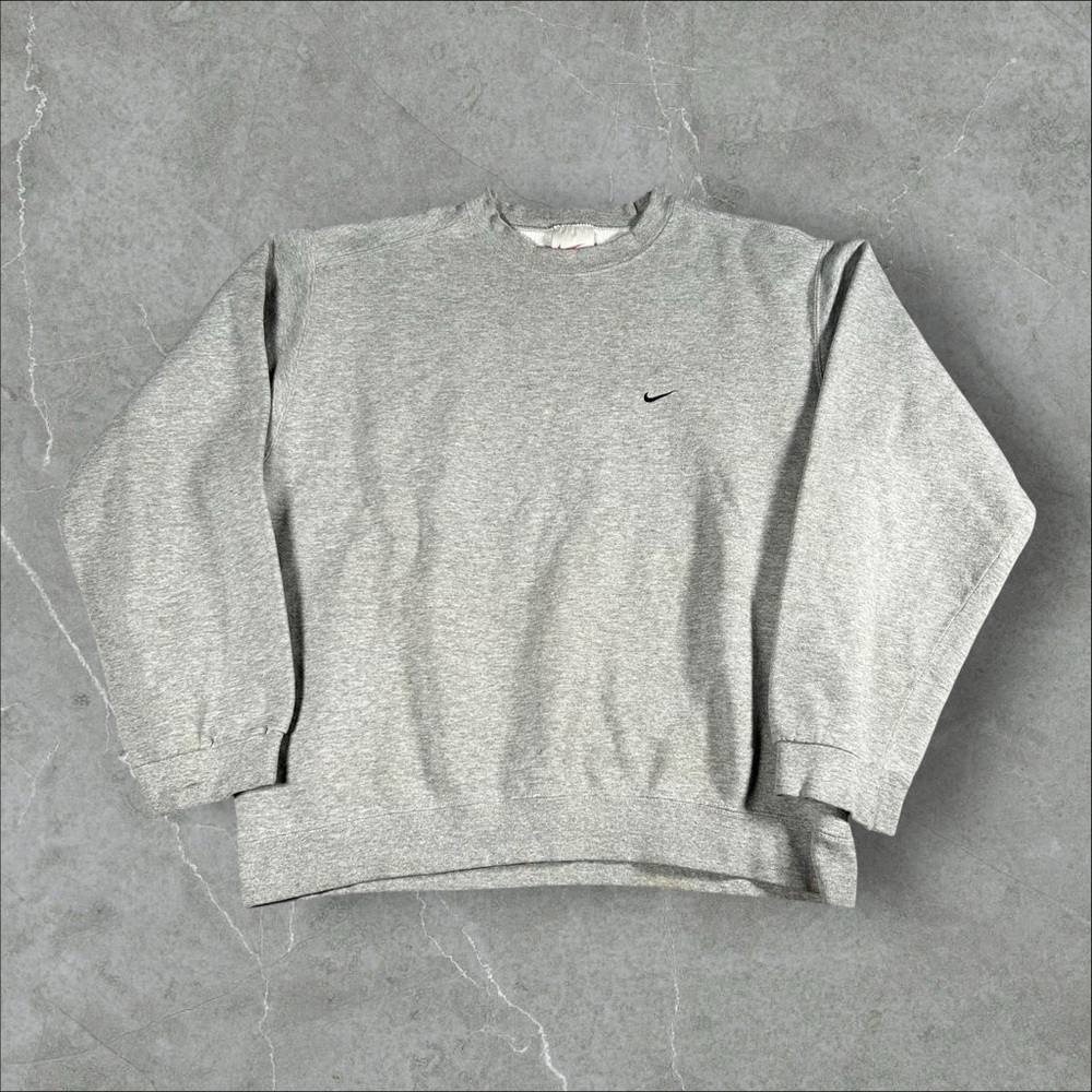 Vintage 90s Nike Sweatshirt Mens‎ Large Grey Rare Essential Swoosh Club Fleece